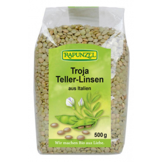 Troja Teller-Linsen (grün bis braun)