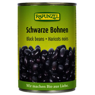 Schwarze Bohnen in der Dose