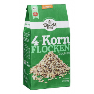 4-Korn Flocken ohne Weizen Demeter