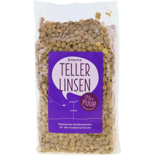 Braune Teller-Linsen