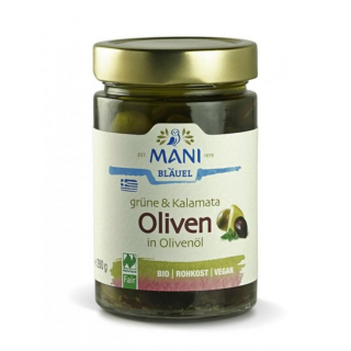 Grüne & Kalamata Oliven in Olivenöl