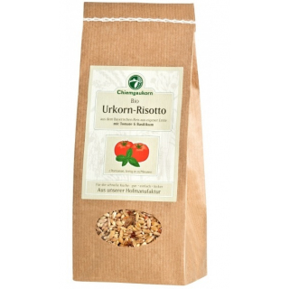 Urkorn-Risotto, Tomate-Basilikum